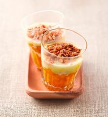 Crumble al cioccolato bianco, mango e lime