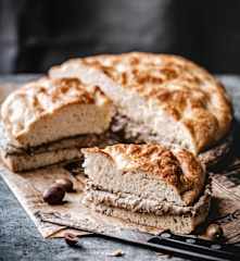 Focaccia à la crème de fromages