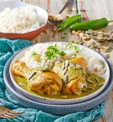 Mole verde with chicken