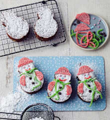 Minibrownies bonhommes de neige