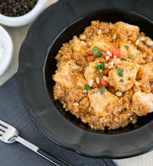 Chicken with bulgur and vegetables