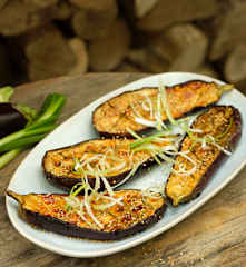 Miso and Honey-roasted Aubergine