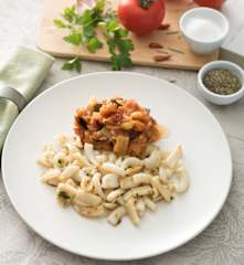 Calamares con pisto