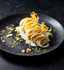 Espaguetis a la crema de limón