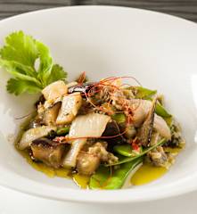 Curry verde con berenjenas