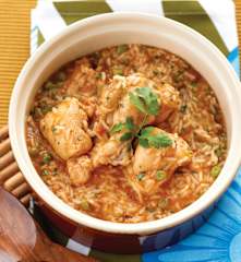 Arroz de frango com ervilhas