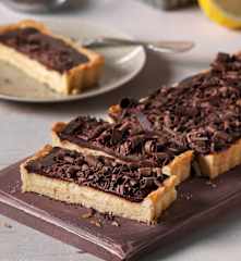 Tarta de limón y chocolate