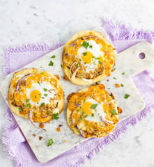 Breakfast Sausage Pizzas