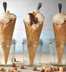 Gelato alla nocciola senza uova