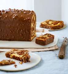 Cake marbré, glaçage rocher