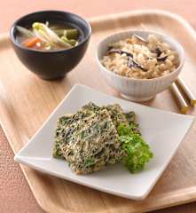 時蔬味噌湯&九層塔蛋佐野菇炊飯