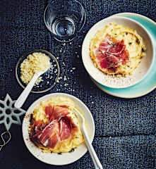 Polenta au beaufort et jambon ibérique