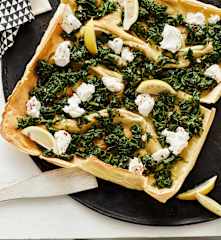 Spinatpfannkuchen vom Blech