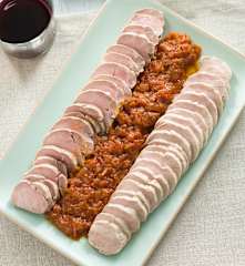 Solomillo con sobrasada y miel