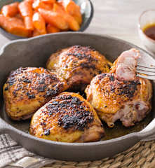 Pollo adobado con zanahorias glaseadas (Al vacío)