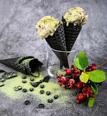 抹茶红豆冰激凌