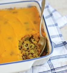 Pastel de carne y calabaza