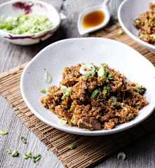 Riz au bœuf et brocoli