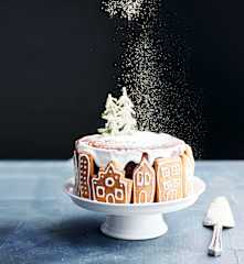 Bolo de chocolate e especiarias de Natal