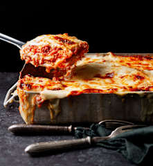 Lasagne Bolognese with Fresh Spinach Pasta