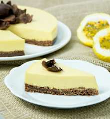 Torta de maracujá com chocolate