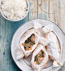 Salmão a vapor com molho agridoce