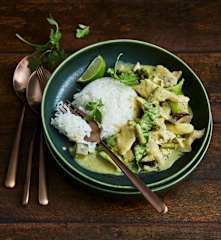Grünes Poulet-Curry