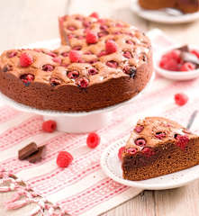 Brownie z malinami Justyny Bernaciak