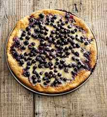 Blueberry and Lemon Mascarpone Dessert Pizza