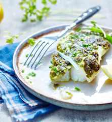 Poisson au crumble d'herbes