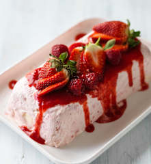Eton Mess Parfait with Berry Sauce