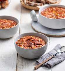 Leczo z kiełbasą i ryżem