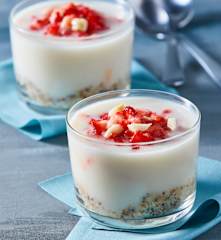 Vasos de yogur de coco