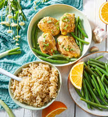 Orange Garlic Chicken with Rice