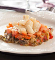 Sepia con ratatouille