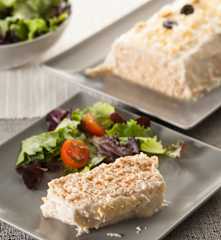 Pudin de gambas, surimi y atún