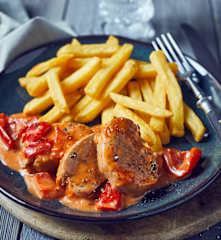 Schweinefilet in Metaxasauce