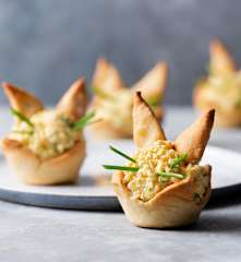 Egg Salad in Crispy Easter Nests