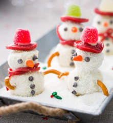 Cake pops muñeco de nieve