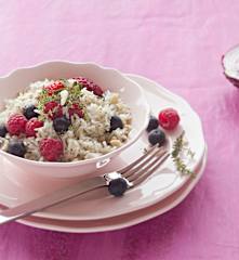 Arroz pilaf con frutos rojos