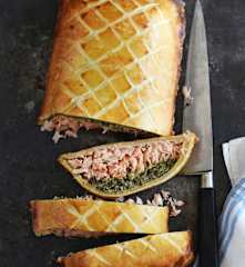 Saumon en croûte au cresson