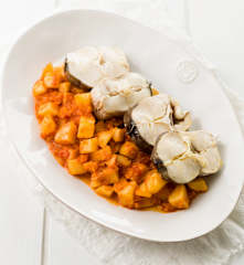 Pescada com batatas ao vapor