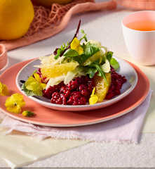 Rote-Bete-Risotto mit Orangen-Fenchel-Salat