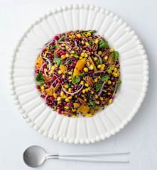 Sweetcorn and black rice salad