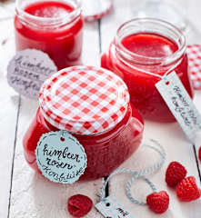 Himbeer-Rosen-Konfitüre