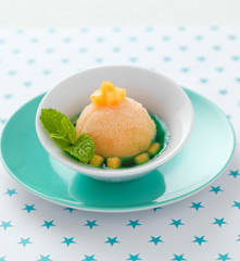 Parfait melon-menthe