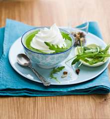 Crème de roquette au chèvre