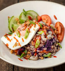 Barley Nasi Goreng with Prawns