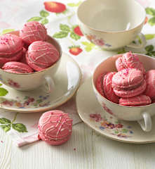 Macarons de fresa
