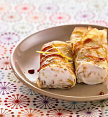 Cannelloni de crêpe à l'orange
